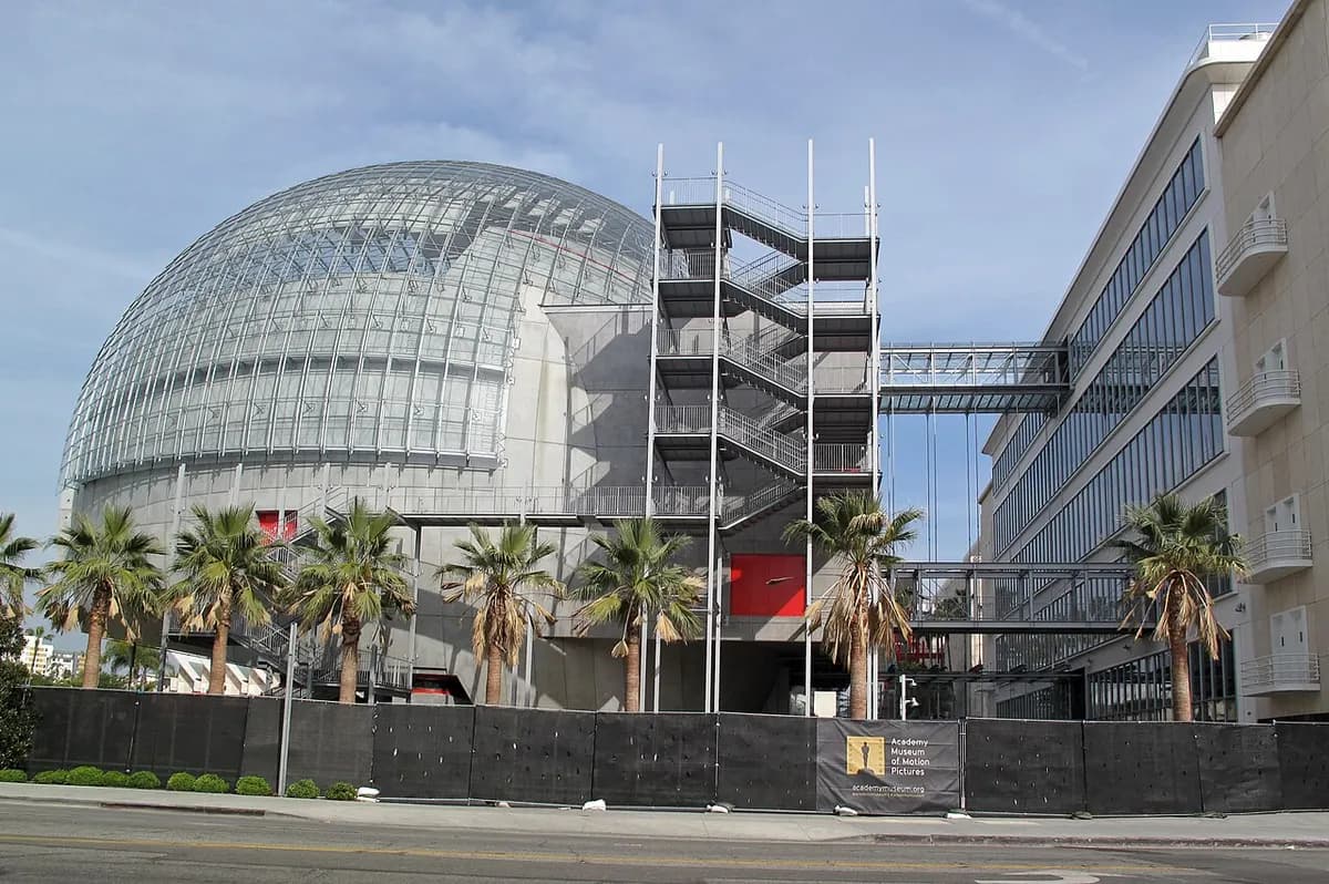 The glass sphere of the Academy Museum of Motion Pictures