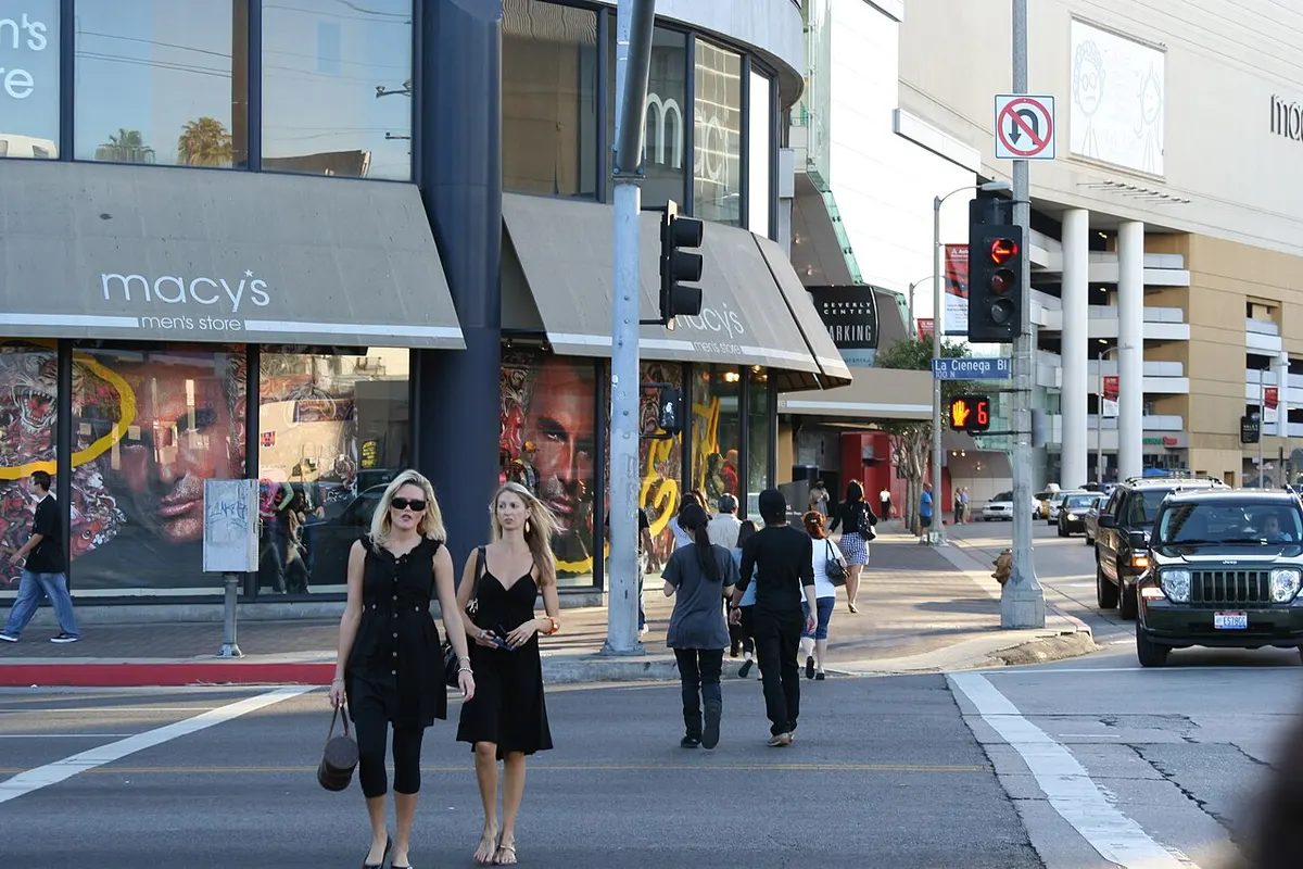 Corner of the Beverly Center at Beverly and La Cienega