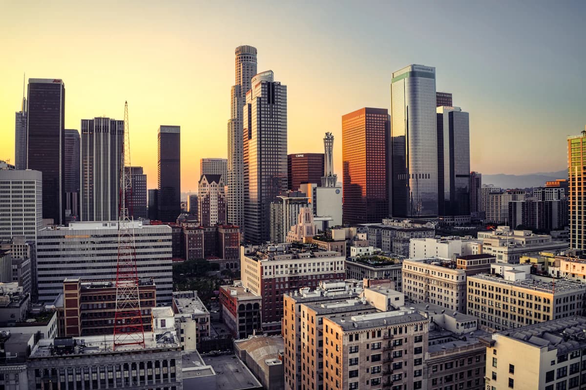 Downtown Los Angeles skyscrapers in daylight