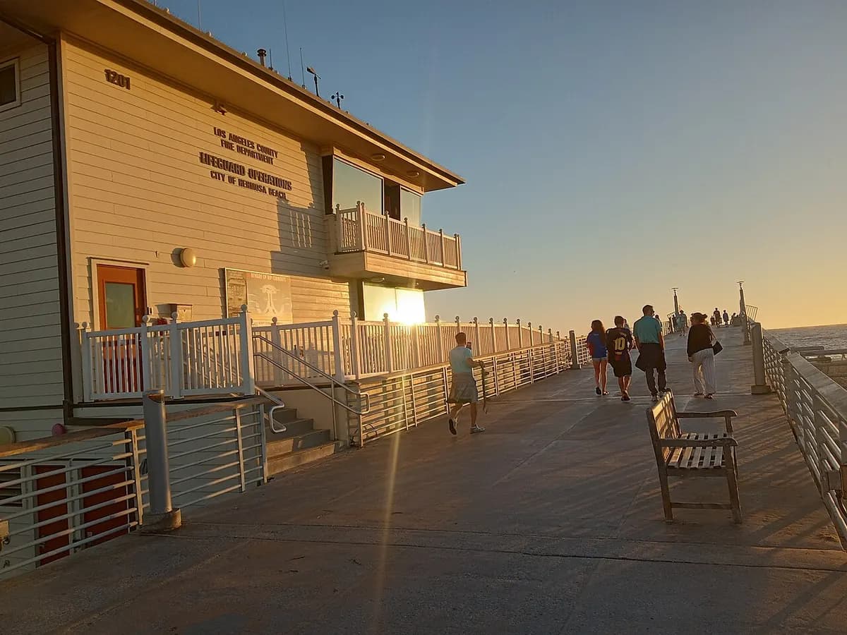 Hermosa Beach Pier at sunset