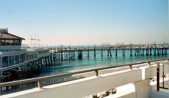 Redondo Beach Pier over turquoise water