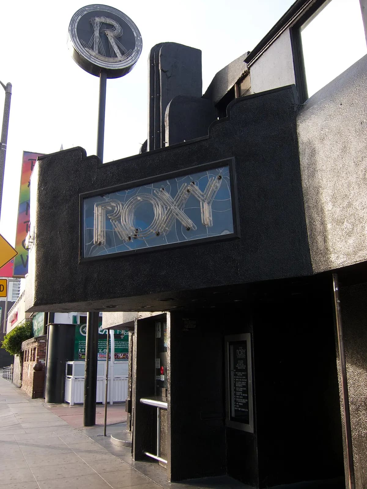 The Roxy Theatre entrance on the Sunset Strip