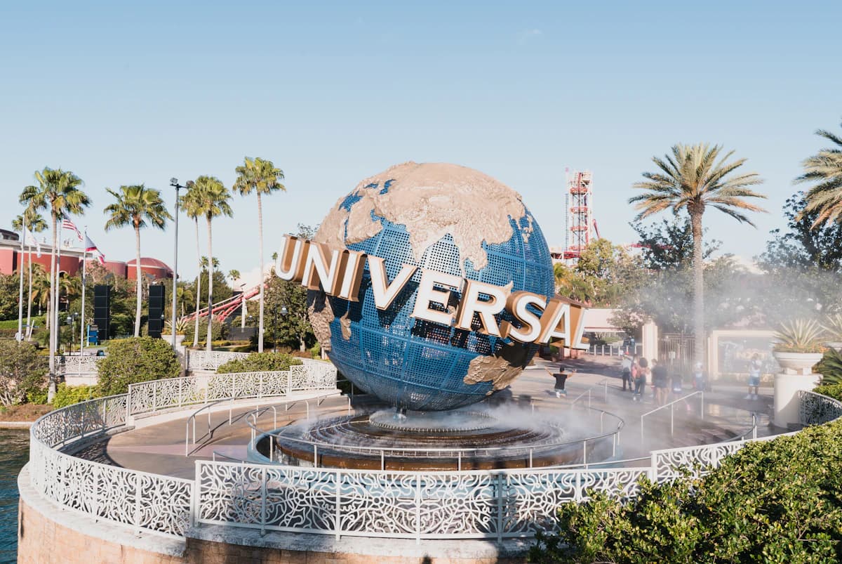 Universal Studios Hollywood globe fountain
