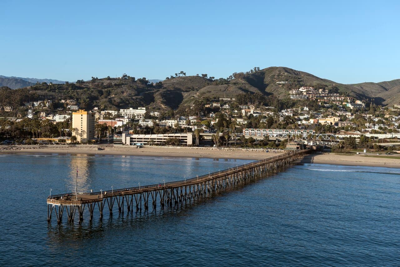 Ventura, California — Title: Aerial view of the pier, Ventura, California
Physical description: 1 photograph : digital, tiff file, color.

Notes: Title, date, and keywords provided by the photographer.; Credit line: The Jon B. Lovelace Collection of California P
